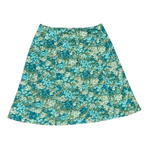 ANN TAYLOR Floral‎ Print Cotton A-Line Skirt - Picture 2 of 7
